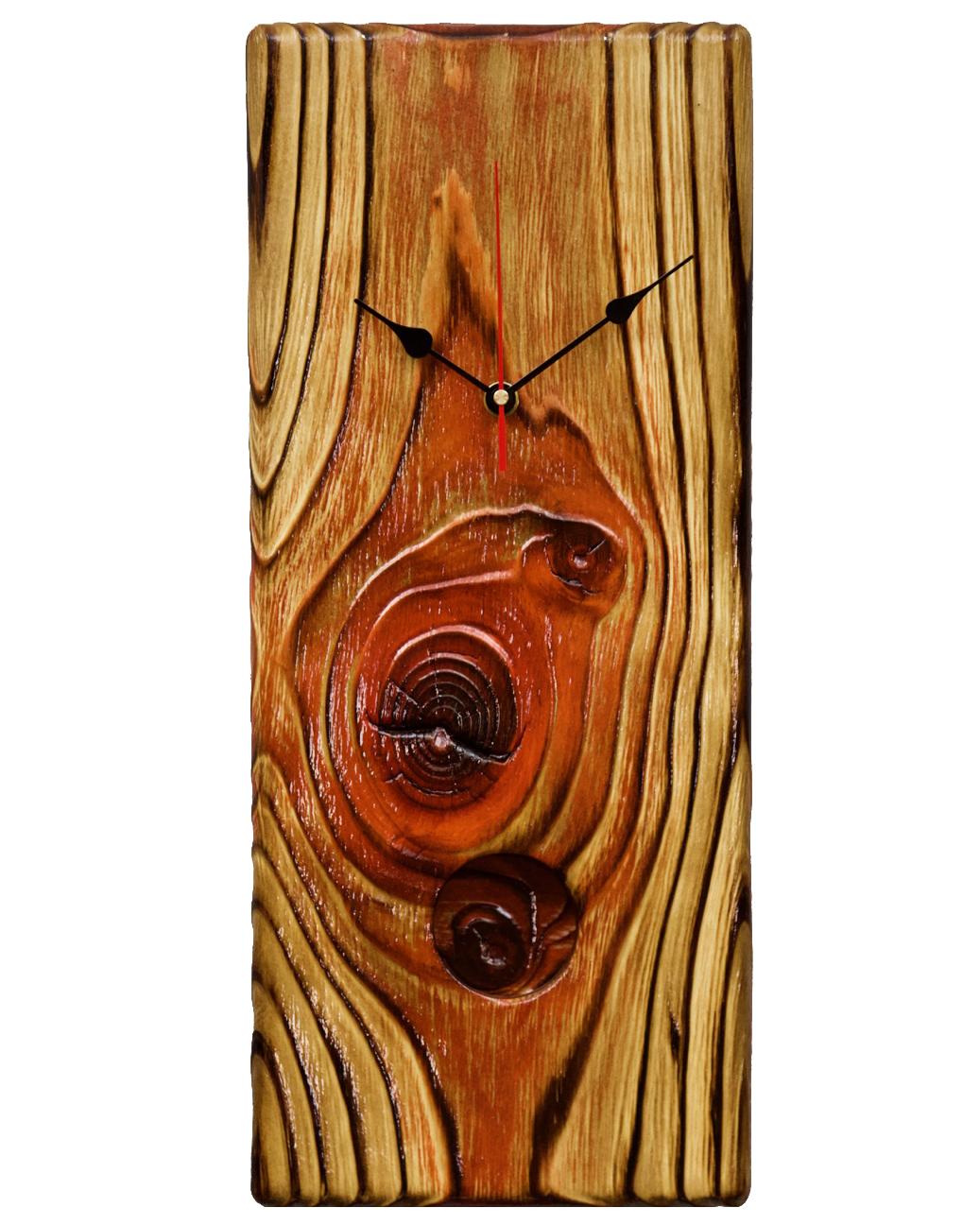 Shou Sugi Ban Wood Pendulum Clock Art - Evan 0001 — Korzen Designs